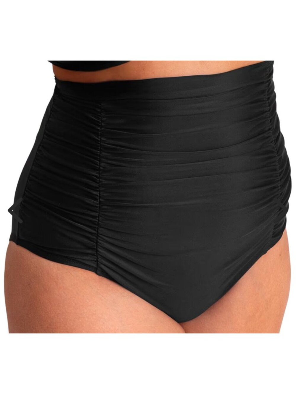 Shapermint Empetua High-Waisted Control Bikini Bottom Black Sz XXL  81068